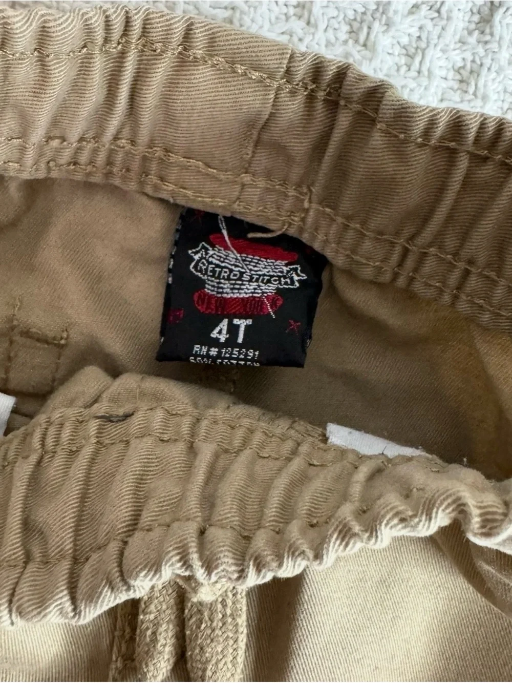 Kids Elastic-Waist Joggers in Tan